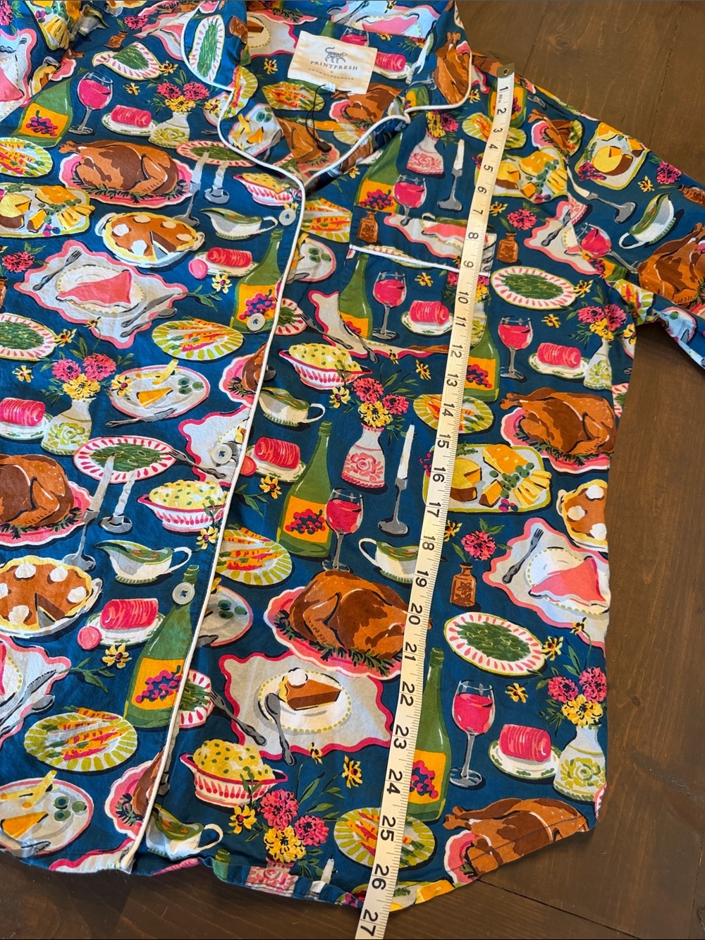 Printfresh Festive Feast Pajama Set M Anthropologie - Picture 7 of 11